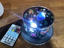 Lámpara de proyección con Control remoto para niños y bebés, luz LED nocturna de estrellas con música