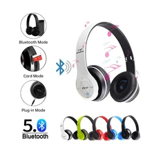 

P47 Wireless Headphones Bluetooth 5.0 Earphones Foldable Bass Helmet Support TF-Card For PS4/Phone/PC With Mic Headsets Gift