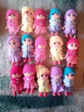 Mini muñecas interactivas de juguete para niños y niñas, muñeco Reborn de juguete, colgante pequeño con llave, 5 uds.