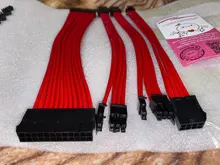 Cable-Kit Pc Case Power-Cord Extension 4pin ATX PSU 4-In-1 6 Sleeved 18AWG 2p/cpu 4-