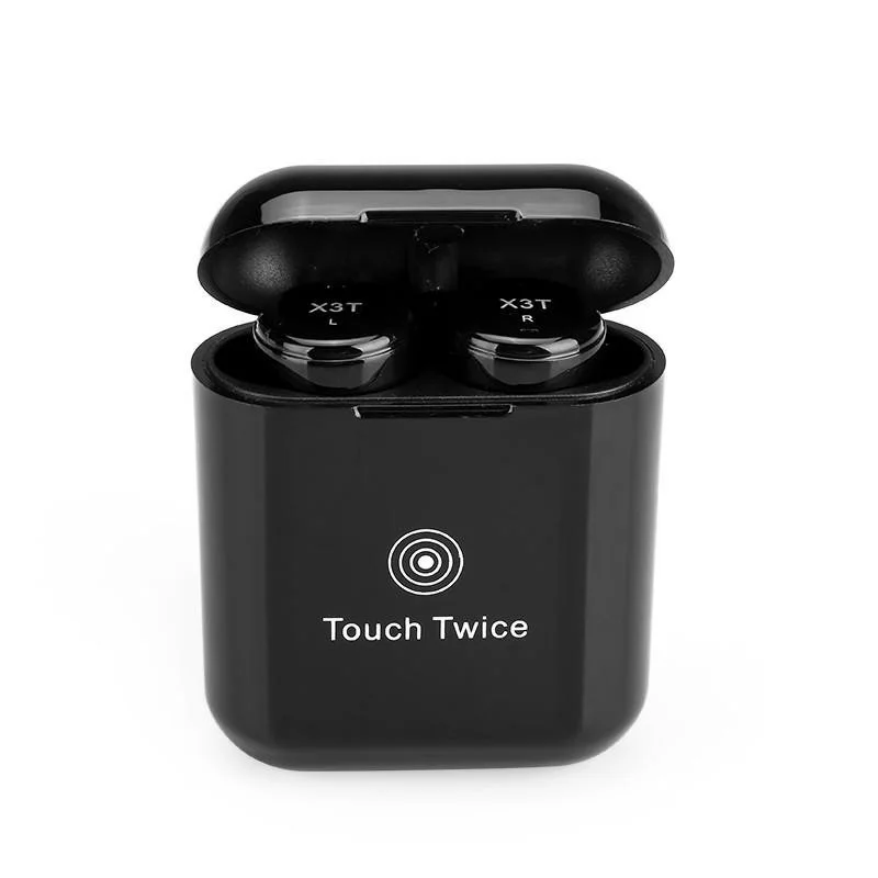 Наушники TWS X3T bluetooth Touch Twice с сенсорным управлением(Черный