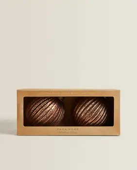 

ZARA HOME DECORATIVE STRIPED CHRISTMAS ORNAMENT EMBOSSED DESIGN FREE SHIPPING FROM TURKEY