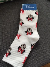 Disney Girl-Calcetines de algodón con dibujos de animales para mujer, medias divertidas de tubo para adultos