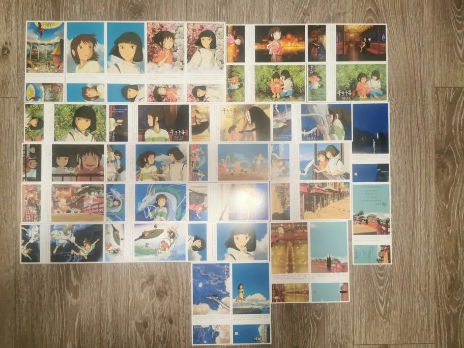 Ensemble de cartes postales Studio Ghibli 3 paquets 4980 pièces  autocollants car