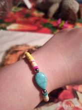 VONNOR-Pulseras hechas a mano de arcilla polimérica para mujer, joyería Bohemia, pulsera de hilo de cristal con piedras de concha, accesorios para mujer