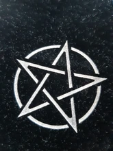 Bolsa de almacenamiento de Tarot, pentagrama de terciopelo, juego de mesa, bordado de tarjetas, bolsa con cordones, suministros de brujería para caja de Tarot, 1 Uds.