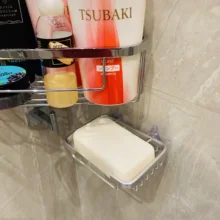 Plato de soporte para jabón Shipp, estante de almacenamiento para montar en paredes, hueco, caja de jabón, plato de esponja, accesorios de cocina y baño