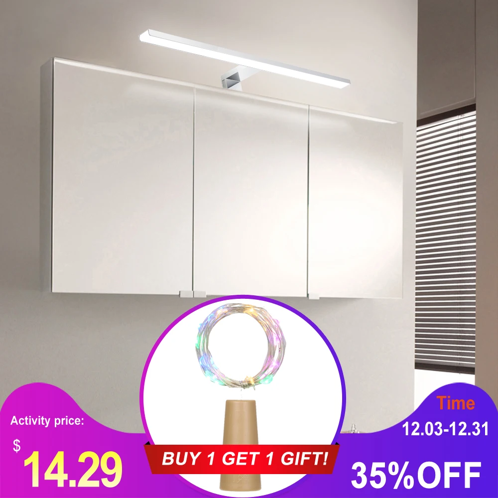 

LED Mirror Lights Bathroom Bedroom Vanity Light Make-up Mirror Lights LED Cabinet Wall Lamp IP44 6000K Neutral White wall light