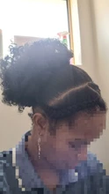 DIFEI Puff Afro rizado moño Peluca de cola de caballo de Afro corto rizado cola de caballo en el Clip moño de pelo sintético piezas de cabello