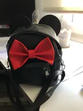 Mochila pequeña de cuero PU para mujer, Mini bolsa femenina, mochila agradable arco chicas adolescentes, bolso bandolera escolar, novedad de 2020