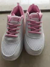 Zapatos informales transpirables para mujer, a la moda Zapatillas de malla, gruesas