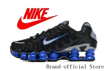 

Original Nike Shox TL Men Running Shoes Breathable Running Shoes Black Powder blue black Size 40-45