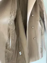 Trench-Coat Female Vintage White Winter Women Double-Breasted Long Solid Slim for Sashes