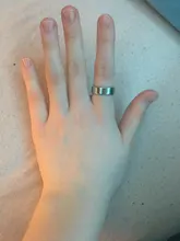 Anillos de acero inoxidable para mujer y hombre, joyería de boda, color negro, ancho de 6mm