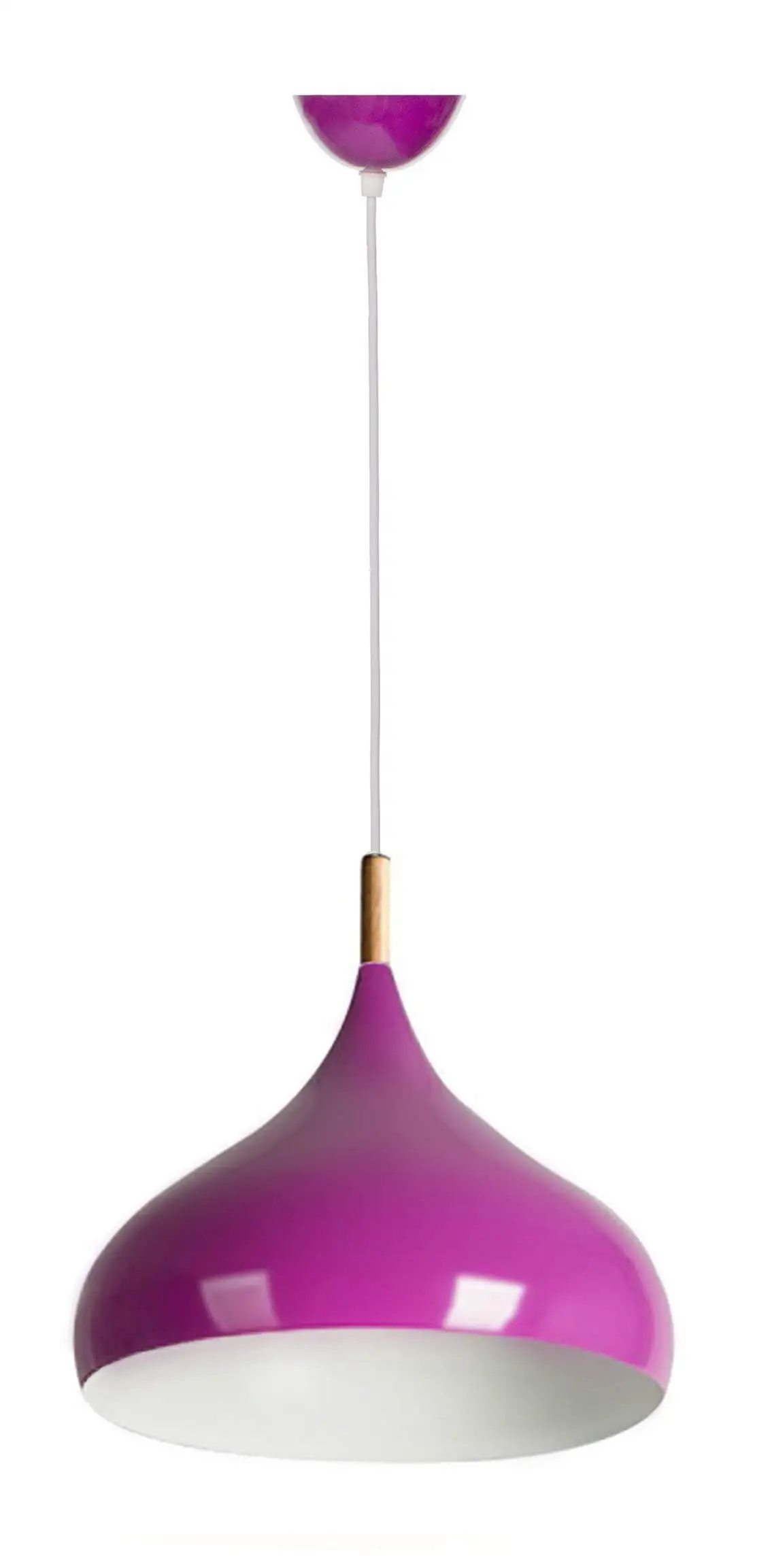 Cane Per Illuminazione Colgante Moderna Nordica Rosca E27 De 35 Cm Diámetro Color Fucsia