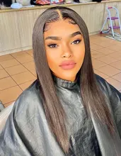 Pelo Luvin brasileño 13X4 frente recto pelucas de cabello humano Pre arrancado 30 32 pulgadas peluca Frontal de encaje 4X4 Cierre de encaje peluca para Wuman