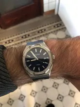 CADISEN 42MM relojes hombres mecánico automático NH35A reloj azul hombres 100M impermeable de la marca de lujo de negocios casuales reloj de pulsera