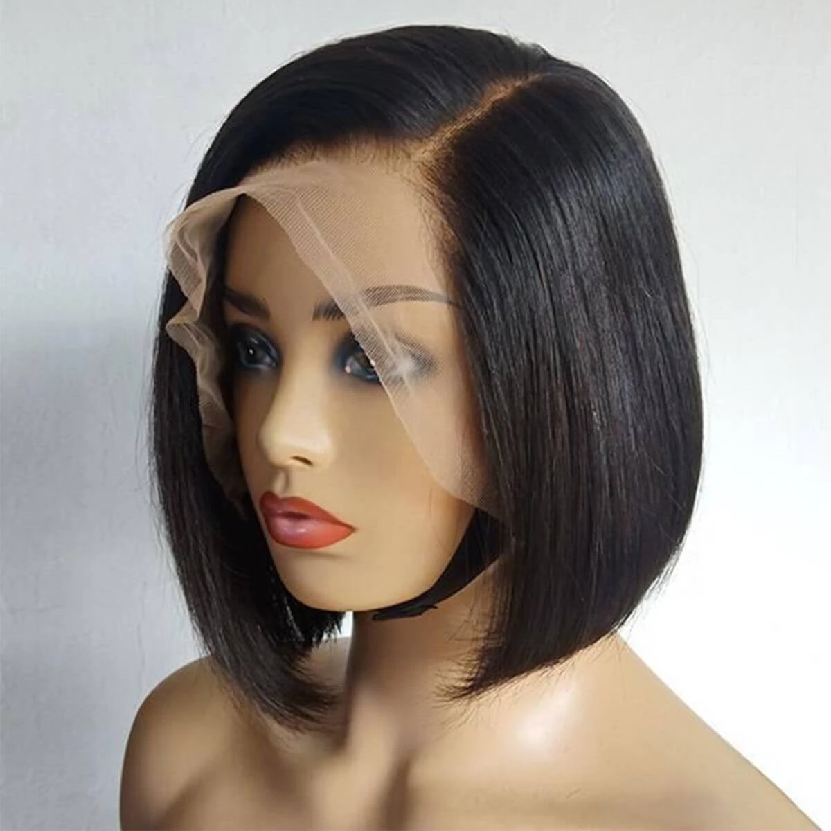 bob wig with side part