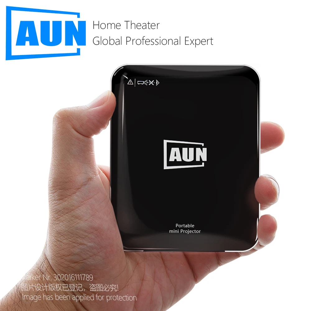 Мини DLP проектор AUN X3 с синхронизацией экрана смартфона Android/IOS зеркальное