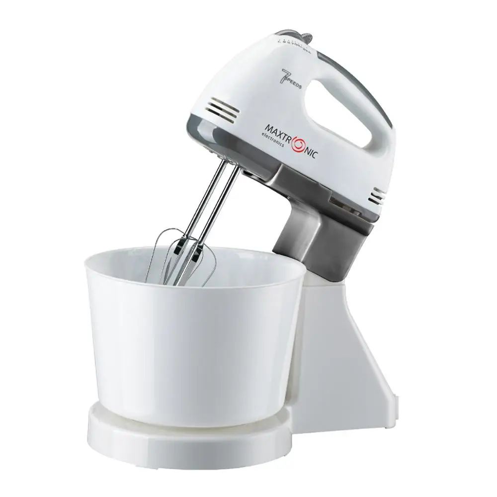 Миксер MAXTRONIC MAX-LY-610B с Чашей (180 Вт, 2л, 2 типа насадок, 7 скоростей)