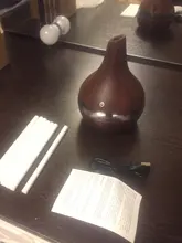 Electric Humidifier Oil-Diffuser Mist-Maker Essential-Aroma Wood-Grain Ultrasonic Led-Light