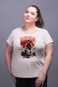 

Angemiel Wear Thunder White Women Cotton Large Size T-Shirt