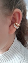 Pendientes de Clip de Color dorado Punk Rock para mujer, sin Piercing, cadena de eslabones moderna, pendientes de cartílago con estilo, joyería de fiesta