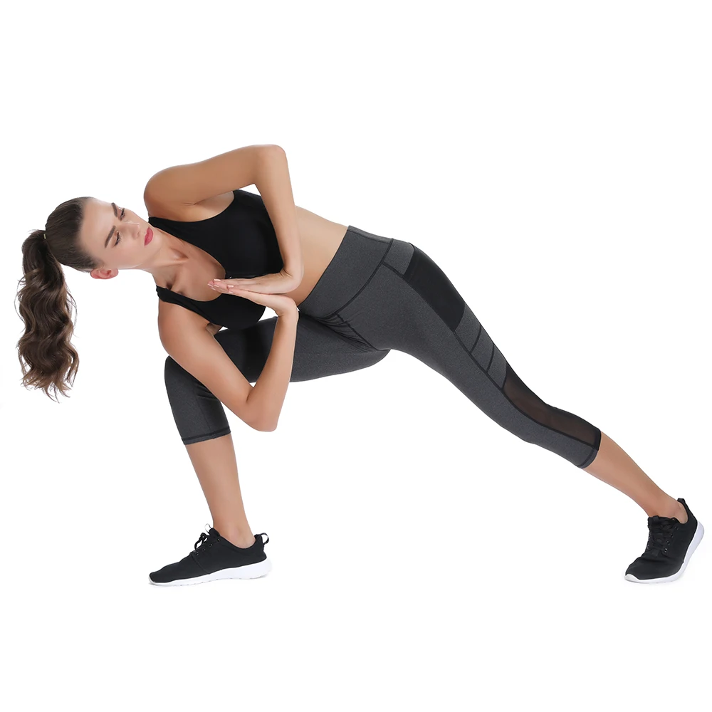 Joyshaper High Waist Leggings with Pocket Gothic Insert Mesh Design Sport Pant Big Size Black Gym Sportswear New Fitness Jegging