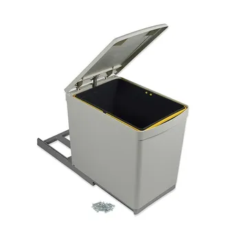 

Recycling Container Emuca fixing bottom and extraction Handbook with 1 glass 16 liters and automatic lid