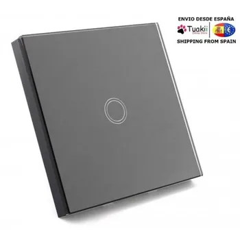 

Touch screen wall light switch 1 via single black B7U1