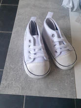 Nuevo lienzo bebé deportes zapatillas de deporte Zapatos bebé recién nacido niños niñas en primer lugar los caminantes zapatos de bebé de suela suave antideslizante zapatos de bebé