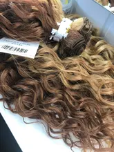 FASHION IDOL-extensiones de pelo sintético Afro para mujer, Pelo Rizado mechones Rubio degradado 24-28 pulgadas, resistente al calor, 6 uds.