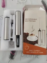 Batidor de doble resorte recargable por Usb, vaporizador de leche eléctrico de acero inoxidable, utensilio manual para hacer espuma de leche, mezclador de bebidas de dos velocidades # dg4