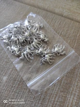 15 Uds. De colgantes de unicornio de caballo, 13x12mm, colgantes de Color plata antigua, fabricación artesanal, búsqueda de joyería tibetana