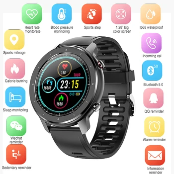 

Fitness Bracelet With Pressure Measurement Smart Watch Heart Rate Monitor Health Bracelets IP68 Waterproof Tracker Wristband