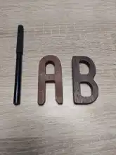Letras de nogal negro de estilo nórdico, letras decorativas, decoración de pared, bricolaje, alfabeto de madera