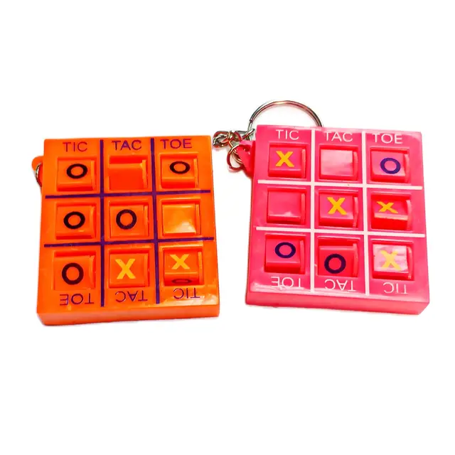 8 Pieces Tic Tac Toe Keychain For Mini Backpack Clip Birthday Party For Boy  Girl, Random Colors