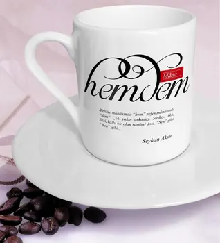 

Personalized Mânâ Hemdem Turkish coffee Cup