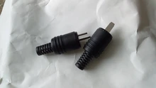 Adapters Connector Speaker Signal-Plug Power-Audio-Lamp Hifi 2-Pin Black 2pcs And