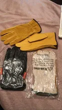 Guantes de cuero de vaca para conductores, protección de seguridad, para soldar, caza, 1008