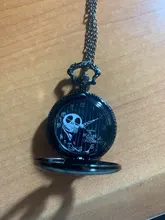 Reloj de bolsillo de plata/Negro/bronce para Navidad, película de Jack skeleton, Tim
