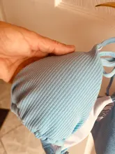 GNIM-Bikini brasileño de dos piezas para mujer, de dos piezas con espalda descubierta traje de baño, estilo triangular, ropa de playa, 2020