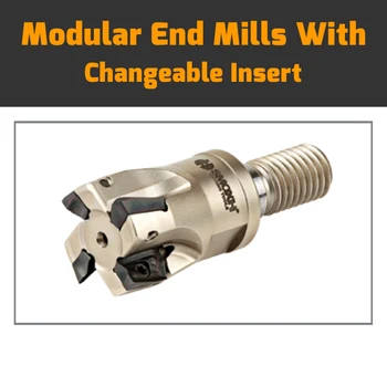 

MT90 AX12 D16 M08 L25 Z02 H-WITH COOLANT HOLE Modular End Mills With Changeable Insert