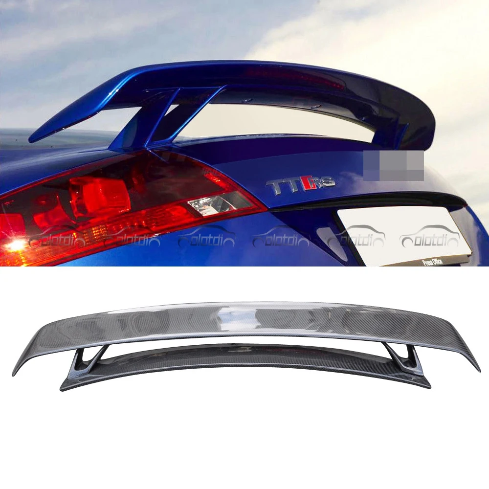 Carbon Fiber Rear Trunk Spoiler Double-Deck Wing Lip For Audi TT MK2 8J TTS Coupe 208-2014 | Автомобили и мотоциклы