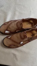 Sandalias clásicas de verano para hombre, zapatos de piel auténtica suaves transpirables, sandalias romanas para playa, zapatillas bohemias