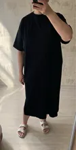 Casual Dress Short-Sleeve Maxi Befree Black Plus-Size Cotton Women Ladies Xxxl 4xl 5xl