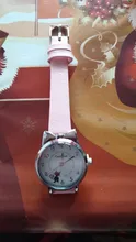 1PC de moda para chicas de cuero niño horas gato negro reloj pulsera de cuarzo estudiantes niños Rosa Reloj análogo reloj relojes de pulsera