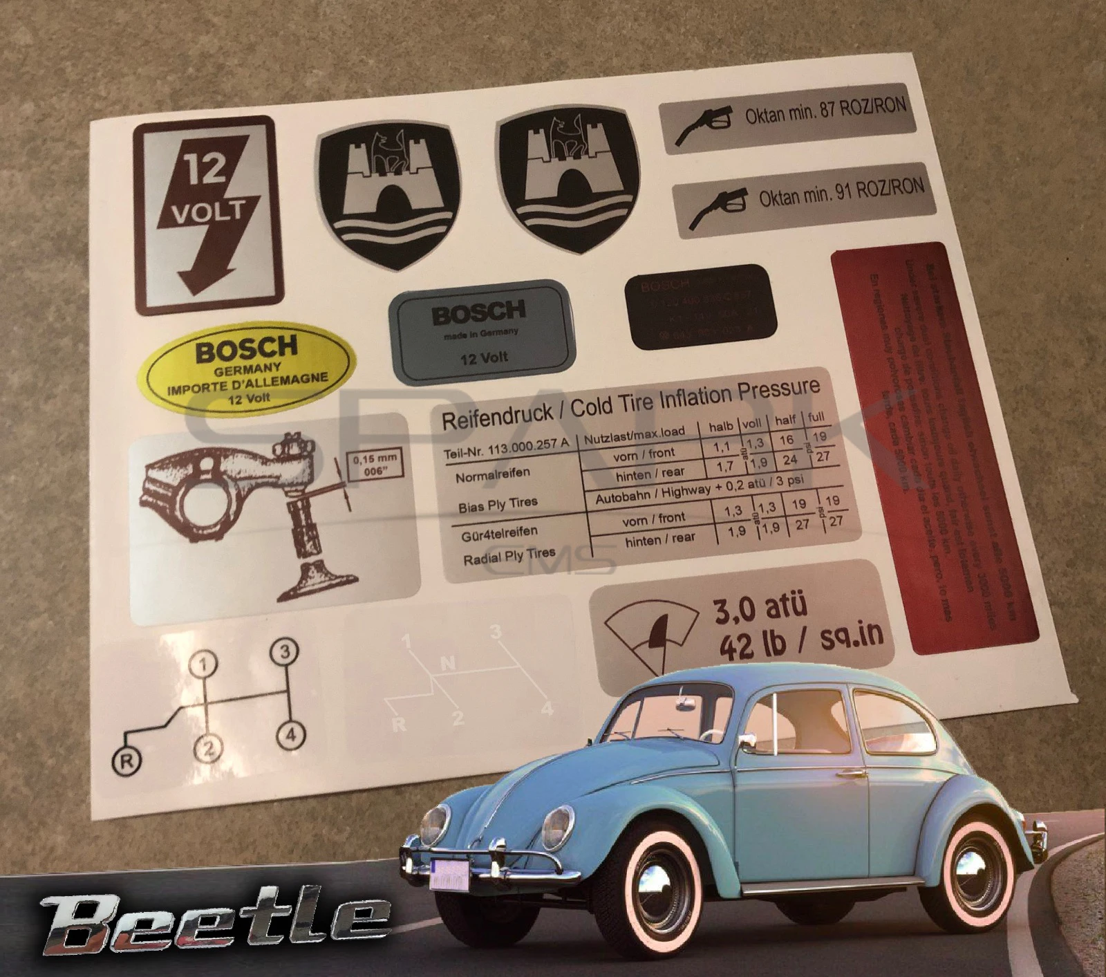 Наклейка с изображением старого жука этикетка звезда эмблема для наклейка набор