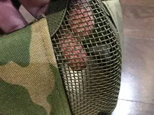 Nueva táctica máscaras de Airsoft Paintball CS plegable media cara de acero de bajo carbono de malla de estilo militar cómodo oreja máscara protectora