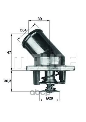 Ti 3 87_термостат! Daewoo Espero 1.8/2.0 91-99 Mahle/Knecht Ti387 Mahle/Knecht арт. TI387